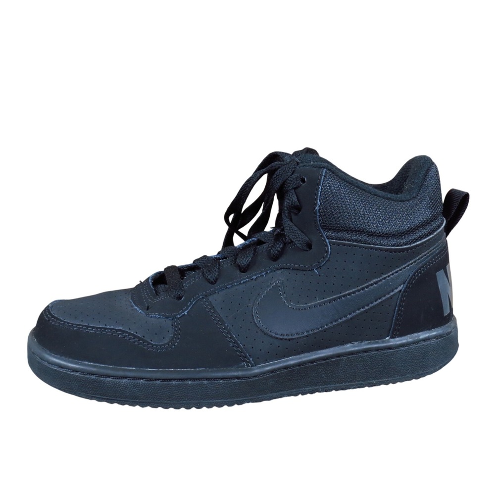 Nike Court Borough Mid 2‎ Kids High Top Sneaker 5.5Y Casual Active Wear Black